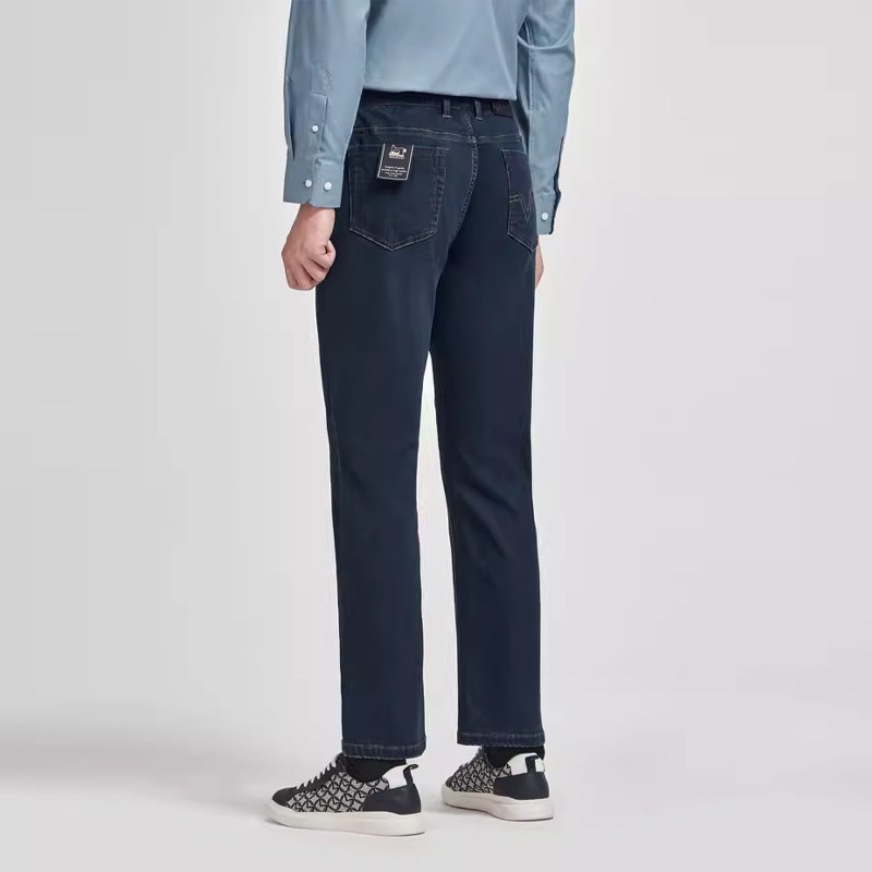 【智能控温】金利来秋季新款男士牛仔裤底磨毛弹力水洗长裤男,淘宝优惠券,粉丝福利购,淘宝优惠卷