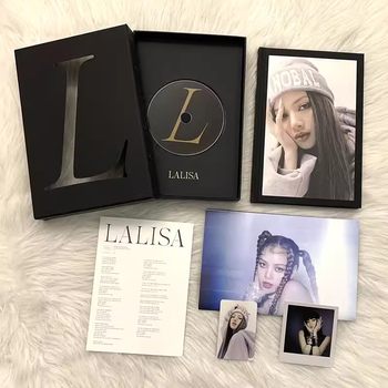 ສີບົວຂອງແທ້ BLACKPINK LISA ອັລບັ້ມຮູບ solo official card poster photo album lyrics peripherals