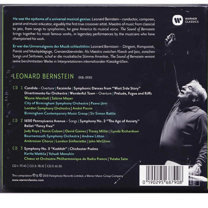 原装进口 THE SOUND OF BERNSTEIN 伯恩斯坦之声 3CD 古典音乐 - 图1