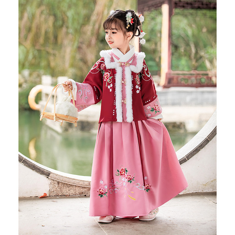 儿童古装2021新款秋冬装中国风汉服 柠溪民族服装/舞台装