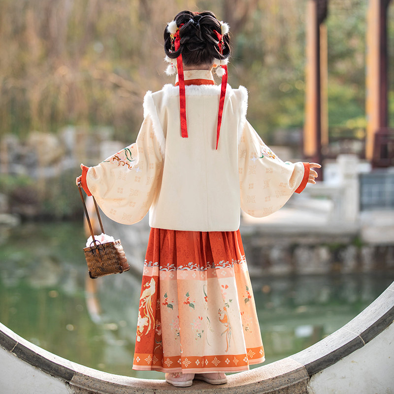 汉服女童冬装中国风 柠溪民族服装/舞台装