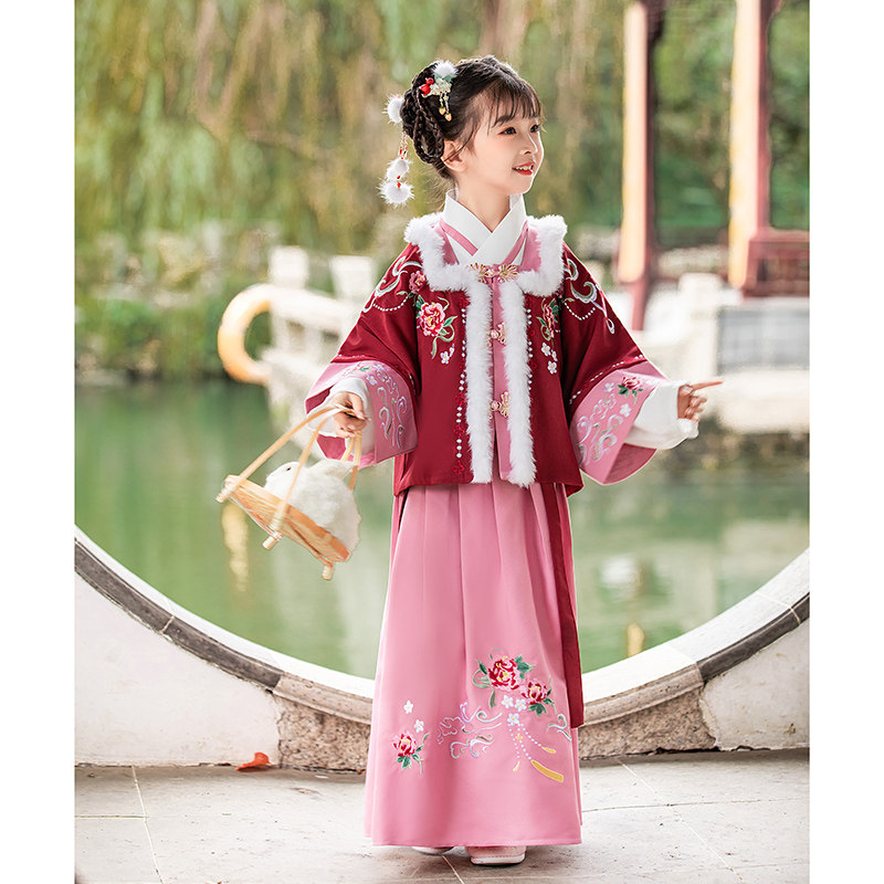 儿童古装2021新款秋冬装中国风汉服 柠溪民族服装/舞台装