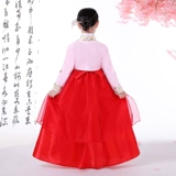 Традиционная сцена девушек Ханбока, исполняющая новую этническую меньшинство Da Changjin, улучшенная корейская детская танцевальная одежда