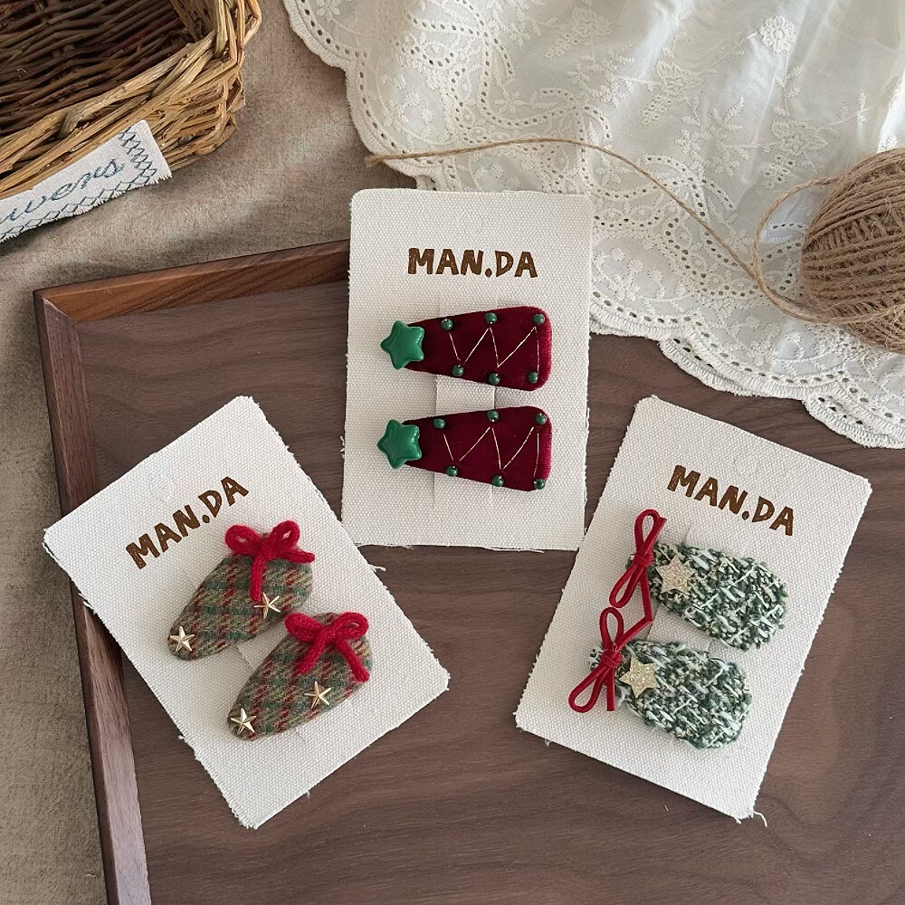 少女节日派对可爱蝴蝶结圣诞树BB夹儿童新年树发夹女童圣诞节头饰,淘宝优惠券,粉丝福利购,淘宝优惠卷