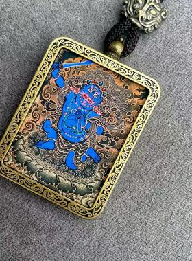 爆款黑金款唐卡吊坠十二生肖八大守护神景区佛系纪念品