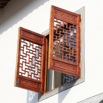 East Yang Wood Carving Imitation Ancient Doors And Windows Chinese Partition Xuanguan Screen Hollowed-out Solid Wood Flower Lattice Carved Window Flower Windows Custom-made