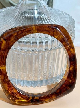 树脂镯子四方加宽版镯子宽条简约小众设计感