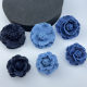 Niche denim 7cm corsage fabric corsage pin handmade flower clothes accessories brooch