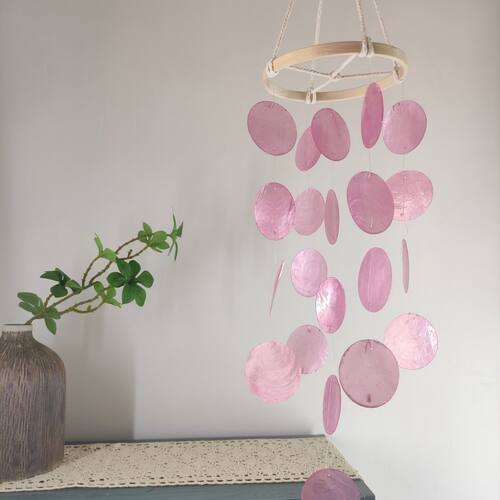 小清新蓝色贝壳风铃diy材料包创意手工装饰卧室民宿门窗手作礼物 - 图1