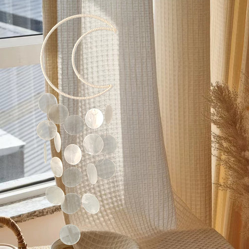 小清新蓝色贝壳风铃diy材料包创意手工装饰卧室民宿门窗手作礼物 - 图3