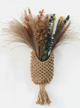 北欧手工流苏永生花壁挂