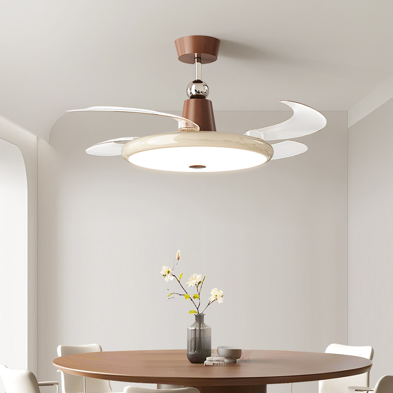 法式中古风扇灯餐厅一体核桃木纹42寸电扇灯客餐厅卧室隐形吊扇灯,淘宝优惠券,粉丝福利购,淘宝优惠卷