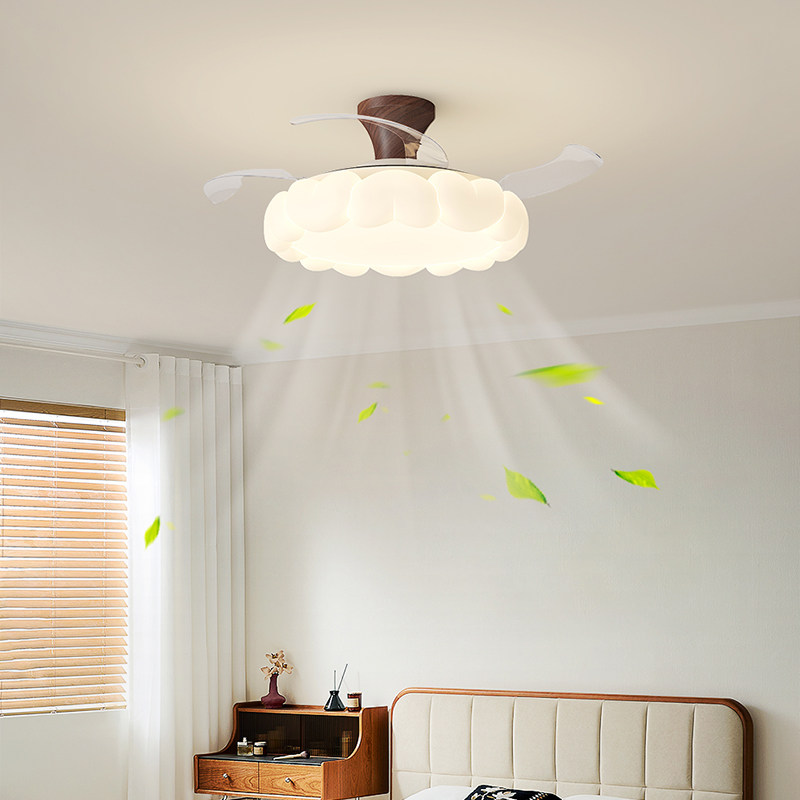 原木奶油风餐厅风扇灯现代简约护眼卧室吊灯儿童房电扇灯中山灯具,淘宝优惠券,粉丝福利购,淘宝优惠卷