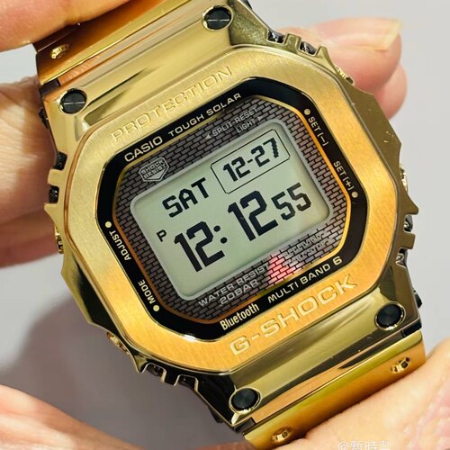 卡西欧50周年MIP屏 GSHOCK太阳能电波蓝牙小金块手表男GMW-BZ5000 - 图0