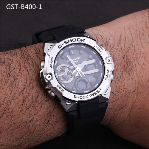 【蛇年限定】卡西欧50周年 GSHOCK钢铁之心光能蓝牙手表 GST-B400 - 图1