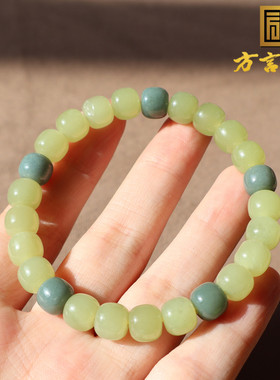 若羌黄口蓝皮8mm细油润老型手串