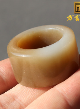 方言和田玉俄糖白玉22mm扳指