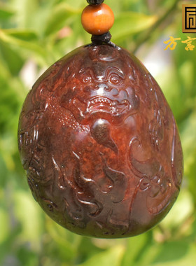 老熟名品红玉红沁籽料貔貅手把件