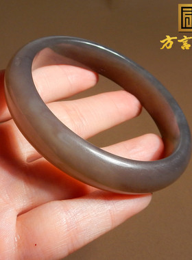 方言青海老坑料满紫卡56mm手镯