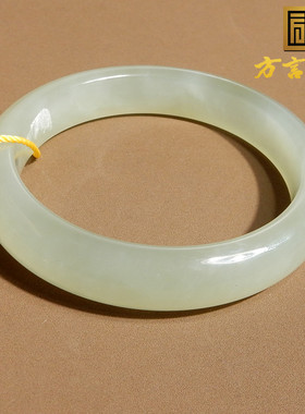 大热方言精品和田玉青海老坑料油润细腻冰底晴水色58mm精美手镯A2