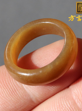 方言和田玉且末料糖玉精美戒指