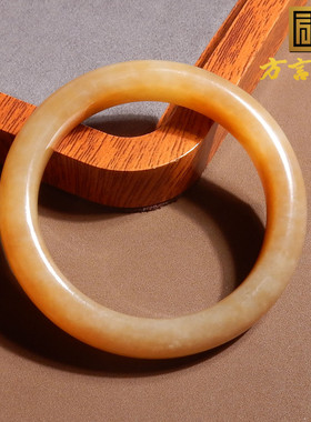 方言和田玉正品特惠精品新疆且末料糖白玉油润细腻内径53mm手镯s2