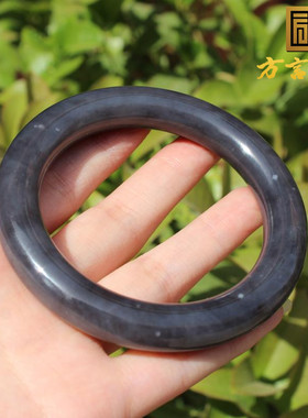 青海老料帝王紫内径57mm正装手镯
