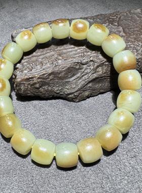 仅此一条方言新疆和田玉老坑且末温润细腻白玉颗颗带糖10mm手串S6