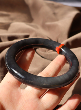 青海老料油润帝王紫59mm圆条手镯