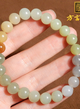 多巴胺晴水冰紫黄口渐变多宝手串