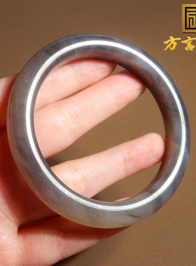 方言青海泼墨画浓烟紫56mm手镯