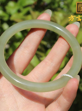 青海老料湖水绿内径59mm精美手镯