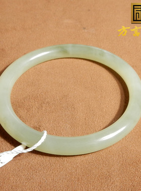 大热方言精品和田玉青海老坑料油润细腻冰底晴水色59mm精美手镯A2