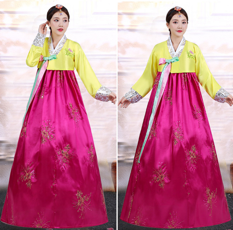 改良韩服女韩国舞蹈服装朝鲜新娘民族表演服古装嫁衣传统婚宴礼服