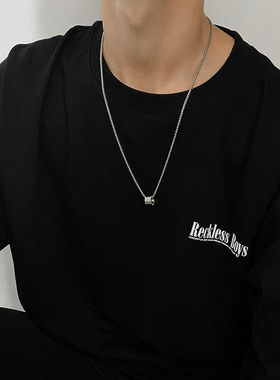 钛钢不掉色圆环小蛮腰蛇骨弹簧链项链男女情侣款中性美式经典轻奢