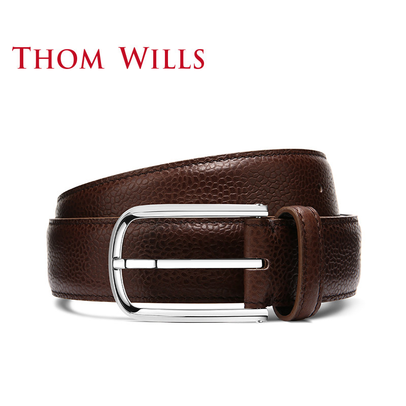 thomwills男真皮商务休闲棕色皮带 thomwills腰带/皮带/腰链