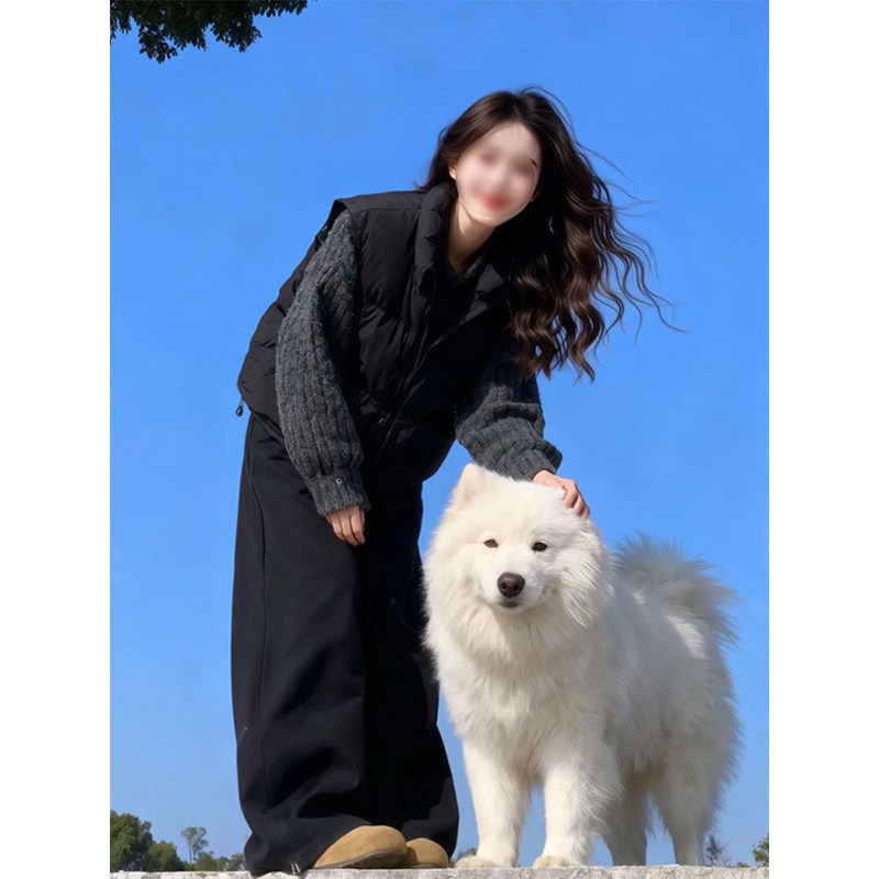 休闲学院风穿搭一整套高领黑灰毛衣+保暖棉衣背心马甲+黑色长裤女,淘宝优惠券,粉丝福利购,淘宝优惠卷