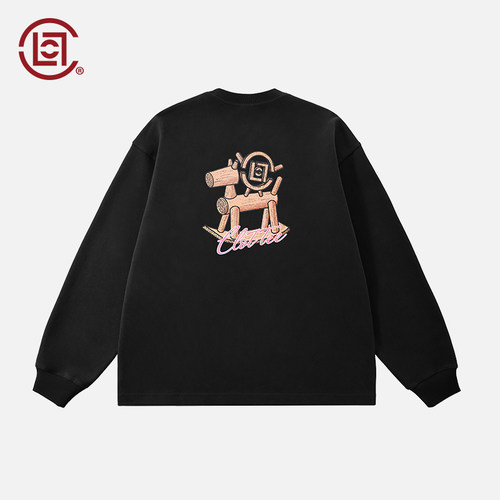 【CLOTTEE by CLOT】马上有钱印花长袖T恤微磨毛亲肤榫卯系列 - 图2