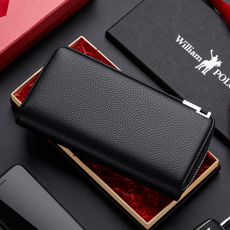 英皇保罗卡包大容量多卡位男士钱包 williampolo美第奇卡包