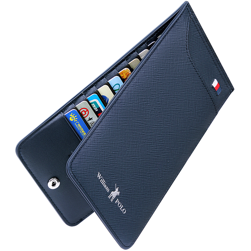 英皇保罗男士真皮超薄多卡位卡套 williampolo美第奇卡包