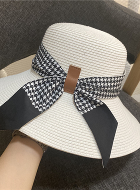 草帽可折叠女日系赫本风夏季