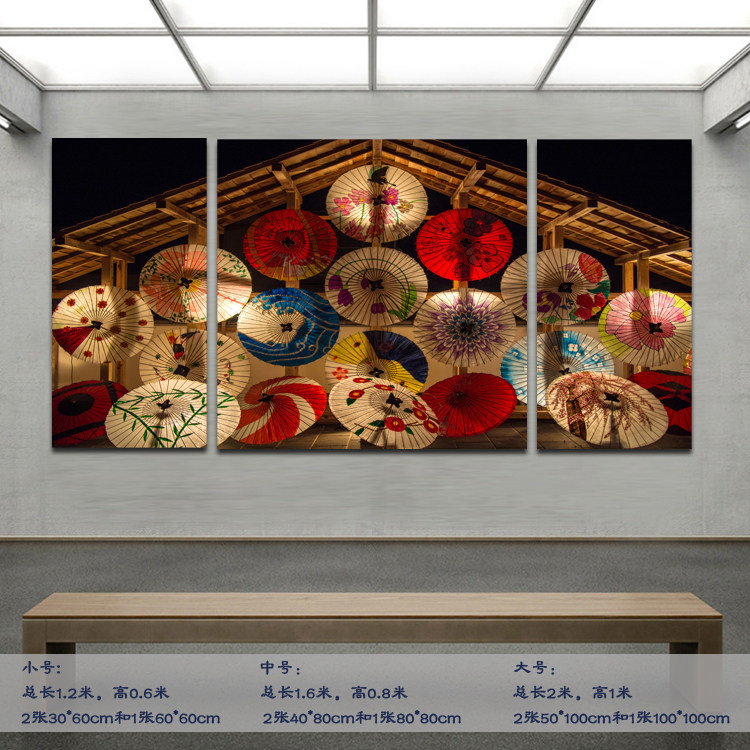 日式富士山樱花风景装饰画日料店餐厅挂画和风浮世绘客厅卧室壁画