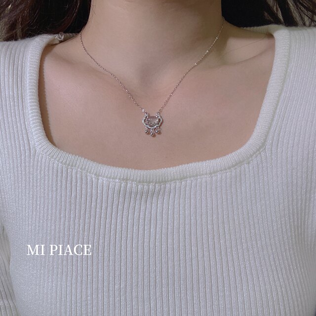 Peace and longevity lock sterling silver necklace gift for women