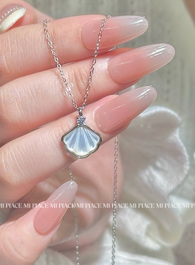 一辈子贝母纯银项链情人节礼物