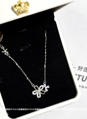 s999纯银相伴花絮项链女轻奢小众设计高级感银饰送闺蜜生日礼物