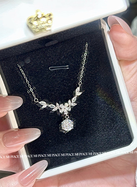 s999纯银繁花穗穗平安项链女轻奢小众高级感锁骨链送闺蜜生日礼物