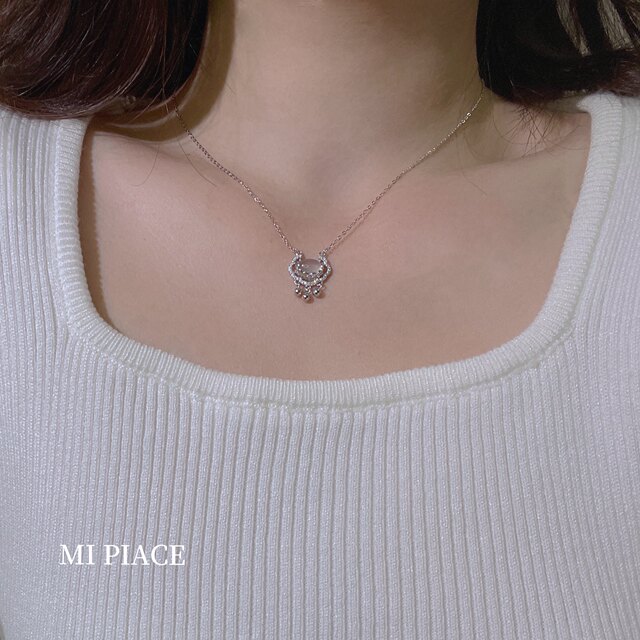 Peace and longevity lock sterling silver necklace gift for women