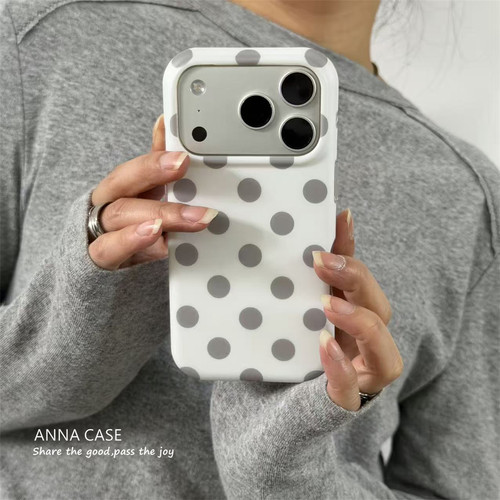 ANNACASE少女ins春天清新撞色波点适用苹果17promax手机壳iphone14全包17pro新款15pro软16promax防摔保护套 - 图3