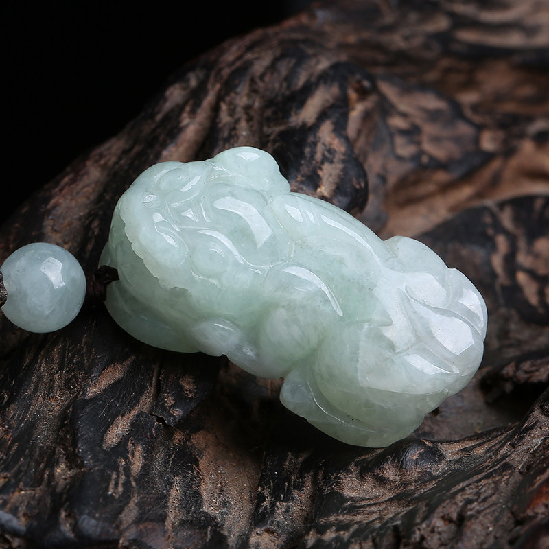 开光缅甸翡翠招财男士女情侣款吊坠 情侣档项坠/吊坠