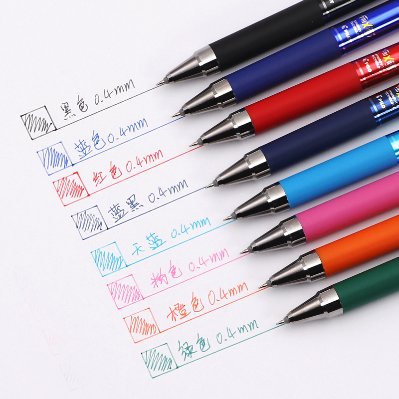 日本进口百乐可擦笔frixion可擦中性笔三年级3-5年级女小学生可擦蓝色水性笔笔芯0.4黑色摩擦笔juice up笔尖 - 图1